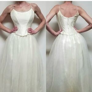 Jessica McClintock Gunne Sax Special Occasion Satin & Tulle Corset Style Gown